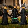 imageJOYIN 5 FT Halloween Witch Decorations Outdoor Set of 3 Light Up Holding Hands Witches with Cauldron Yard Stakes LED Witch Cauldron on Tripod for Graveyard Yard Lawn Party Haunted House Decor