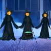 imageJOYIN 5 FT Halloween Witch Decorations Outdoor Set of 3 Light Up Holding Hands Witches with Cauldron Yard Stakes LED Witch Cauldron on Tripod for Graveyard Yard Lawn Party Haunted House Decor