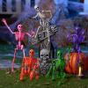 imageJOYIN 5 PCS Posable Halloween Skeleton Decor 16 Inches Full Body Posable Joints Hanging Skeletons for Halloween Decorations Graveyard Props Haunted House Accessories Spooky Scene Party FavorsWhite  Pink  Orange  Green  Purple