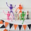 imageJOYIN 5 PCS Posable Halloween Skeleton Decor 16 Inches Full Body Posable Joints Hanging Skeletons for Halloween Decorations Graveyard Props Haunted House Accessories Spooky Scene Party FavorsWhite  Pink  Orange  Green  Purple