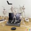 imageJOYIN 5 PCS Posable Halloween Skeleton Decor 16 Inches Full Body Posable Joints Hanging Skeletons for Halloween Decorations Graveyard Props Haunted House Accessories Spooky Scene Party FavorsOriginal