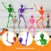 imageJOYIN 5 PCS Posable Halloween Skeleton Decor 16 Inches Full Body Posable Joints Hanging Skeletons for Halloween Decorations Graveyard Props Haunted House Accessories Spooky Scene Party FavorsWhite  Pink  Orange  Green  Purple