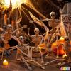 imageJOYIN 5 PCS Posable Halloween Skeleton Decor 16 Inches Full Body Posable Joints Hanging Skeletons for Halloween Decorations Graveyard Props Haunted House Accessories Spooky Scene Party FavorsOriginal