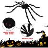 imageJOYIN 5 Packs Halloween Decorations Outdoor Giant Spiders Large Black Hairy Spider Set with Different Size for Halloween Outside Decor Lawn Yard Indoor Decor35quot 30quot 24quot 20quot 12quot