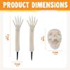 imageJOYIN 5 Pcs Halloween Skeleton Decorations Outdoor Life Size Skeleton Yard Stakes Groundbreaker Skulls Decor for Graveyard Yard Lawn Garden Ground Party SuppliesLED Realistic Skeleton
