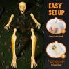 imageJOYIN 5 Pcs Halloween Skeleton Decorations Outdoor Life Size Skeleton Yard Stakes Groundbreaker Skulls Decor for Graveyard Yard Lawn Garden Ground Party SuppliesLED Realistic Skeleton