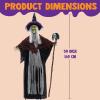 imageJOYIN 59 Halloween Decorations Outdoor Hanging Witch Talking Decor with Light Up Skull Skeleton Wand for Front Porch Door Haunted House Party Supplies Sound Activated