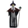 imageJOYIN 59 Halloween Decorations Outdoor Hanging Witch Talking Decor with Light Up Skull Skeleton Wand for Front Porch Door Haunted House Party Supplies Sound Activated