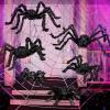 imageJOYIN 6 Packs Halloween Outdoor Decorations Giant Spiders Set Halloween Decor Outside Black Hairy Large Spider with Different Size for Lawn Yard Decor 30quot 30quot 20quot 20quot 12quot 12quot