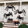 imageJOYIN 6 Packs Halloween Outdoor Decorations Giant Spiders Set Halloween Decor Outside Black Hairy Large Spider with Different Size for Lawn Yard Decor 30quot 30quot 20quot 20quot 12quot 12quot