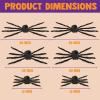 imageJOYIN 6 Packs Halloween Outdoor Decorations Giant Spiders Set Halloween Decor Outside Black Hairy Large Spider with Different Size for Lawn Yard Decor 30quot 30quot 20quot 20quot 12quot 12quot