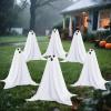 imageJOYIN 6 Pcs Halloween Decorations Outdoor Ghosts Pathway Lights 18 White Light Up Cloth Ghost with Yard Stakes for Graveyard Yard Lawn Garden Prop Party Decor Supplies