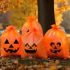 imageJOYIN 6 Pcs Halloween Pumpkin Leaf Bags Plastic Lawn Bags for Yard Fall Leaf Halloween Decorations Jack o Lantern Reusable Trash Bag for Decor Party Favors Party Supplies