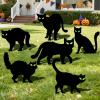imageJOYIN 6 Pcs Halloween Yard Signs Decorations Outdoor Halloween Black Cat Stakes with Glow in Dark Eyes Scary Silhouette Decor for Pathway Graveyard Yard Garden Lawn Patio Party SuppliesBlack Cat