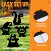 imageJOYIN 6 Pcs Halloween Yard Signs Decorations Outdoor Halloween Black Cat Stakes with Glow in Dark Eyes Scary Silhouette Decor for Pathway Graveyard Yard Garden Lawn Patio Party SuppliesMonster