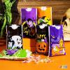 imageJOYIN 60 PCS Halloween Drawstring Treat Bags Goodie Candy Trick or Treat Bags Bulk 6 Design Goody Bag for Trick or Treating Small Plastic Snack Gifts Bag for Kids Halloween Party Favors Supplies