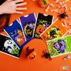 imageJOYIN 60 PCS Halloween Drawstring Treat Bags Goodie Candy Trick or Treat Bags Bulk 6 Design Goody Bag for Trick or Treating Small Plastic Snack Gifts Bag for Kids Halloween Party Favors Supplies