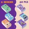 imageJOYIN 60 PCS Halloween Notepad Set 6 Designs Halloween Spooky Notepads for Kids Boys Girls Home School Supplies Classroom Party Favors Trick or Treating Goodies Bags Fillers Non Candy Treats