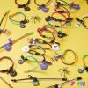 imageJOYIN 60 PCS Halloween Zipper Bracelets Bulk Set Friendship Zipper Wristbands for Kids Gift Halloween Trinkets Goodie Bag Fillers Classroom Prizes
