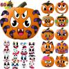 imageJOYIN 60 Pcs Halloween Pumpkin Decorating Stickers Halloween Art Craft Party Supplies Party Favor for Kid JackOLantern Face Sticker Sheets School Activities Pumpkin decor Treat Classroom Goodies