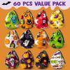 imageJOYIN 60PCS Halloween Drawstring Goody Treats Bags for Halloween Trick or Treating Plastic Candy Goodie Bags Bulk for kids Party Favor Supplies School Classroom Exchange Gifts in 12 Designs