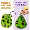 imageJOYIN 60PCS Halloween Drawstring Goody Treats Bags for Halloween Trick or Treating Plastic Candy Goodie Bags Bulk for kids Party Favor Supplies School Classroom Exchange Gifts in 12 Designs