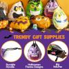 imageJOYIN 60PCS Halloween Drawstring Treat Bags Trick or Treating Goodie Candy Small Plastic Gifts Bags Bulk in 12 Cute Monster Designs Kids Halloween Party Favors Supplies