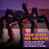imageJOYIN 65ft Halloween Spider Outdoor Decorations Lightup LED Eyes Scary Giant Fake Large Hairy Spider Props for Halloween Yard Lawn Decoration Indoor Party Supplies and Outside Decor Black
