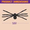 imageJOYIN 65ft Halloween Spider Outdoor Decorations Lightup LED Eyes Scary Giant Fake Large Hairy Spider Props for Halloween Yard Lawn Decoration Indoor Party Supplies and Outside Decor Black
