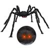 imageJOYIN 65ft Halloween Spider Outdoor Decorations Lightup LED Eyes Scary Giant Fake Large Hairy Spider Props for Halloween Yard Lawn Decoration Indoor Party Supplies and Outside Decor Black