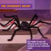 imageJOYIN 65ft Halloween Spider Outdoor Decorations Scary Giant Large Spider Props for Halloween Outside Decor Indoor Party Supplies and Yard Lawn Decoration BlackBlack