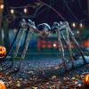 imageJOYIN 65ft Halloween Spider Outdoor Decorations Scary Giant Large Spider Props for Halloween Outside Decor Indoor Party Supplies and Yard Lawn Decoration BlackBrown