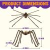 imageJOYIN 65ft Halloween Spider Outdoor Decorations Scary Giant Large Spider Props for Halloween Outside Decor Indoor Party Supplies and Yard Lawn Decoration BlackBrown