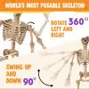 imageJOYIN 69 FT Halloween Posable Skeleton Life Size Voice Sensing Blink Eyes Moving Jaw Giant Skeletons Bones Full Body Movable Joints for Indoor Outdoor Halloween Party Decoration Hounted House Prop