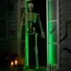 imageJOYIN 69 FT Halloween Posable Skeleton Life Size Voice Sensing Blink Eyes Moving Jaw Giant Skeletons Bones Full Body Movable Joints for Indoor Outdoor Halloween Party Decoration Hounted House Prop