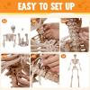 imageJOYIN 69 FT Halloween Posable Skeleton Life Size Voice Sensing Blink Eyes Moving Jaw Giant Skeletons Bones Full Body Movable Joints for Indoor Outdoor Halloween Party Decoration Hounted House Prop