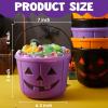 imageJOYIN 6PCS Halloween Trick or Treat Pumpkin Bucket Jack O Lantern Candy Basket and Buckets for Trick or Treating Orange Halloween Pails with Handle for Kids Party Favors Supplies PropsBlack  Purple  Orange