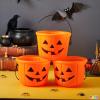 imageJOYIN 6PCS Halloween Trick or Treat Pumpkin Bucket Jack O Lantern Candy Basket and Buckets for Trick or Treating Orange Halloween Pails with Handle for Kids Party Favors Supplies PropsBlack  Orange