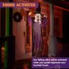 imageJOYIN 72 Halloween Hanging Witch Decorations Outdoor Flying Ghost Decor Green Face Life Size Sound Activated Light Up Eyes Party Supplies for Garden Haunted House Front Porch Door Scary ModernWicked