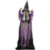 imageJOYIN 72 Halloween Hanging Witch Decorations Outdoor Flying Ghost Decor Green Face Life Size Sound Activated Light Up Eyes Party Supplies for Garden Haunted House Front Porch Door Scary ModernWicked