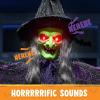 imageJOYIN 72 Halloween Hanging Witch Decorations Outdoor Flying Ghost Decor Green Face Life Size Sound Activated Light Up Eyes Party Supplies for Garden Haunted House Front Porch Door Scary ModernSpellbound Witch