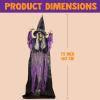 imageJOYIN 72 Halloween Hanging Witch Decorations Outdoor Flying Ghost Decor Green Face Life Size Sound Activated Light Up Eyes Party Supplies for Garden Haunted House Front Porch Door Scary ModernWicked