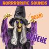 imageJOYIN 72 Halloween Hanging Witch Decorations Outdoor Flying Ghost Decor Green Face Life Size Sound Activated Light Up Eyes Party Supplies for Garden Haunted House Front Porch Door Scary ModernWicked