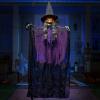 imageJOYIN 72 Halloween Hanging Witch Decorations Outdoor Flying Ghost Decor Green Face Life Size Sound Activated Light Up Eyes Party Supplies for Garden Haunted House Front Porch Door Scary ModernSpellbound Witch