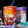 imageJOYIN 72 PCS Halloween Candy Bags for Trick or Treat Plastic Goodie Gift Bag with 6 Designed Characters for Kids Party Favors Treat Party Supplies