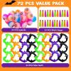 imageJOYIN 72 PCS Halloween Party Favors Game Toy GiftsScary Eyeballs Witch Fingers and Vampire Teeth Set for Kids Child Trick or Treat Party Supplies Gift Exchange Halloween Carnival Game Prizes