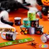 imageJOYIN 72 PCS Halloween Slap Bracelets for Kids Halloween Bracelets Bulk for Girls Boys Gifts Friendship Snap Bracelet for Halloween Party Favors Goodie Bag Fillers Classroom FavorsSpooky Night Mix