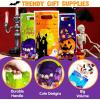 imageJOYIN 72 PCS Halloween Trick or Treat Bags Halloween Goodie Candy Bags Goody Gift Bag 4 Designs Plastic Snack Bag Bulk for Kids Trick or Treating Classroom Party Favors Event Party Supplies