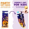 imageJOYIN 72 PCS Halloween Trick or Treat Bags Halloween Goodie Candy Bags Goody Gift Bag 4 Designs Plastic Snack Bag Bulk for Kids Trick or Treating Classroom Party Favors Event Party Supplies