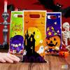 imageJOYIN 72 PCS Halloween Trick or Treat Bags Halloween Goodie Candy Bags Goody Gift Bag 4 Designs Plastic Snack Bag Bulk for Kids Trick or Treating Classroom Party Favors Event Party Supplies